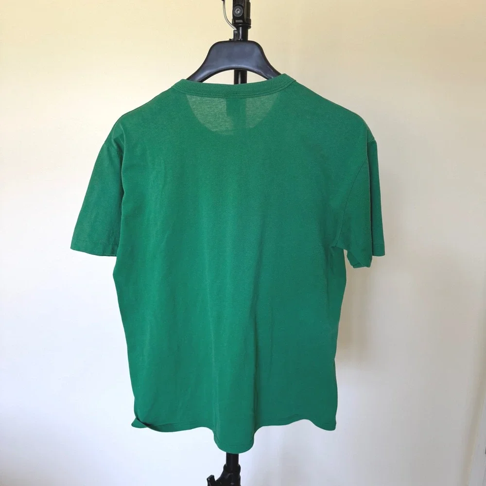 Vintage 70's Russell Athletic‎ Michigan State T Shirt XL Green Single Stitch USA